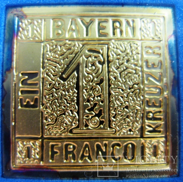 Бавария, 1 серебряный крейцер 1849 "Первая марка Баварии"