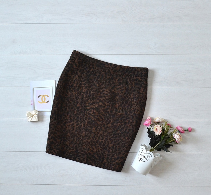 Трендова шерстяна юбка в леопардовий прінт Hobbs., фото №2