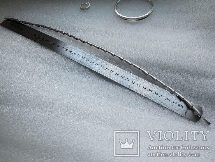Комплект Pierre Cardin серебро вес 107,58 г. Колье, браслет, кольцо. Пьер Карден., фото №4
