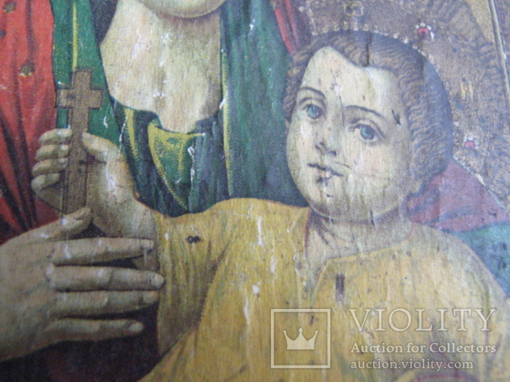 Икона  Козельщанская Божья  Матерь  размер - 11см  на  14,8см, фото №7