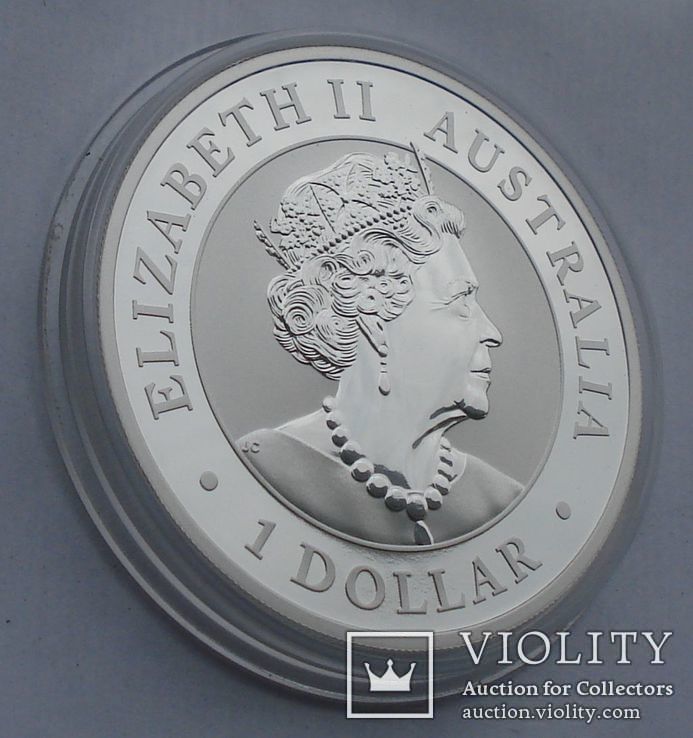 2019 г - 1 доллар Австралии,Орел,унция серебра в капсуле, фото №3
