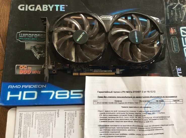 Gigabyte HD 7850 1Gb DDR5, photo number 2