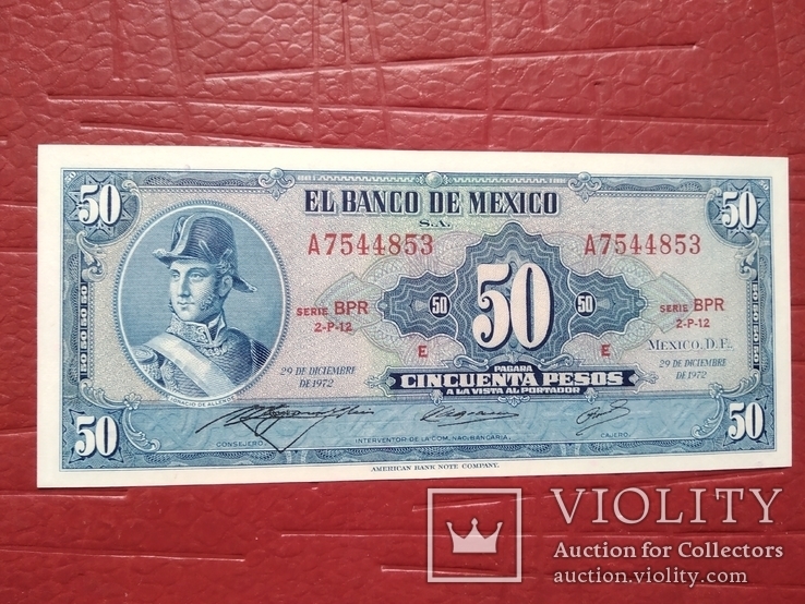 Мексика 50 песо 1972  UNC, фото №2