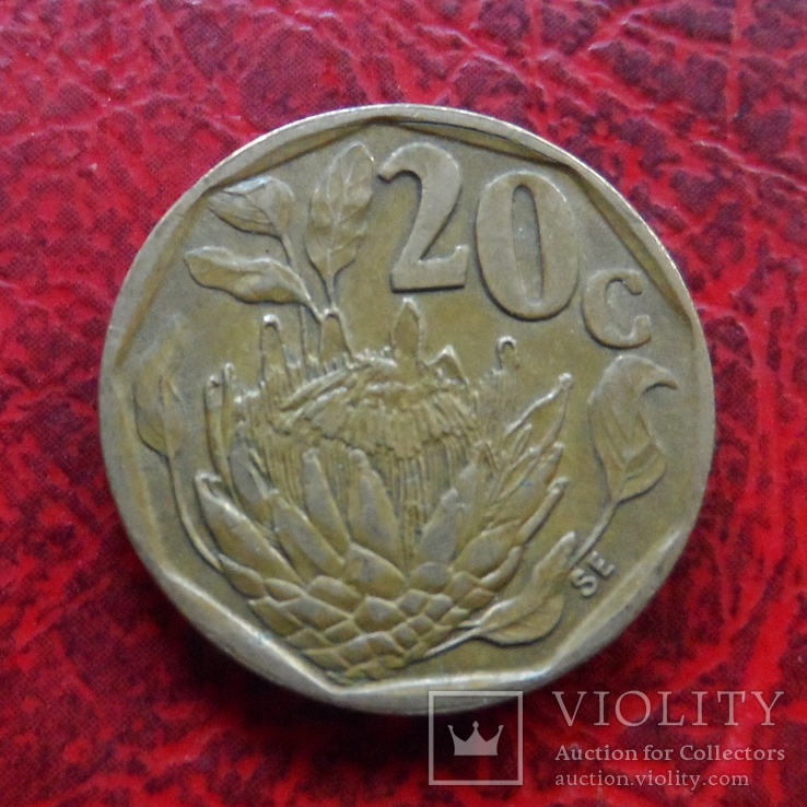20 центов  1995 Южная Африка   ($7.2.9)~, фото №2