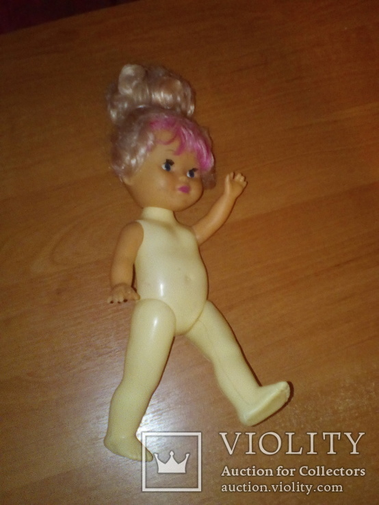 Куколка с розовой чёлкой 26 см, фото №4