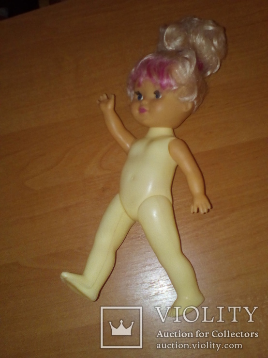 Куколка с розовой чёлкой 26 см, фото №5