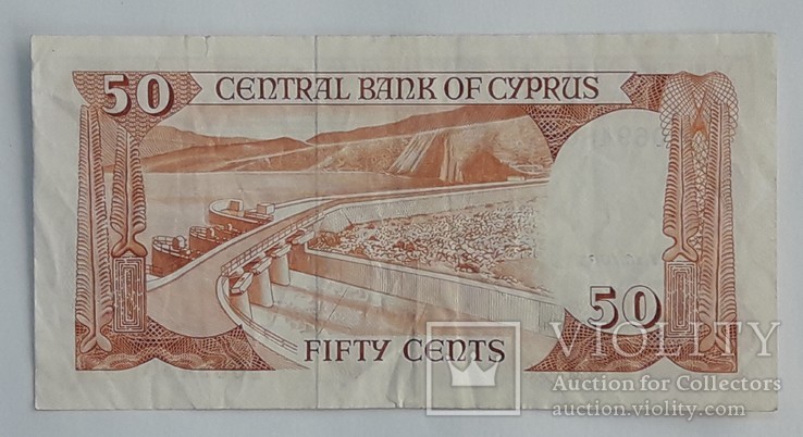 Кипр 50 центов 1983 год, фото №3