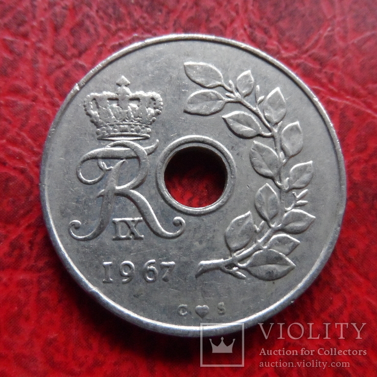 25  эре  1967  Дания   ($7.3.17)~