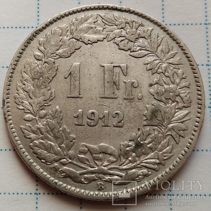 1 франк 1912 года Швейцария, фото №2