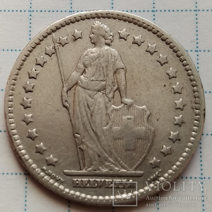 1 франк 1912 года Швейцария, фото №3