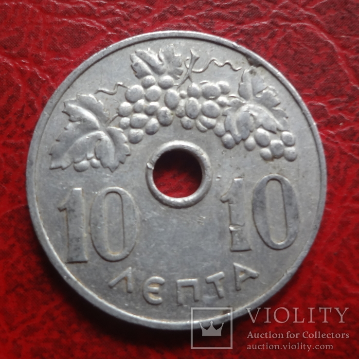 10 лепта  1966  Греция     ($7.4.17)~, фото №2
