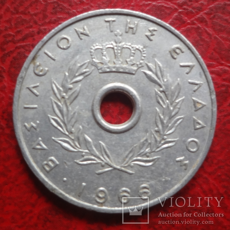 10 лепта  1966  Греция     ($7.4.17)~, фото №3