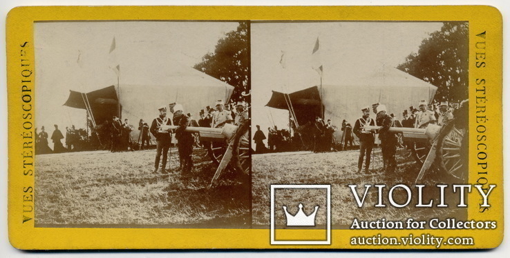 Император Николай II на Больших маневрах во Франции. 1901 г. Стереопара фотогр., фото №3