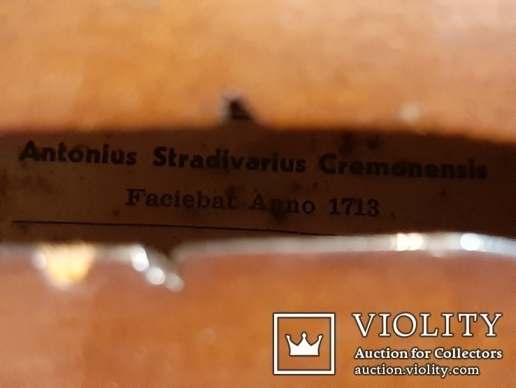 Старинная скрипка Antonius Stradivarius 1960 года Чехословакия в родном футляре, фото №2