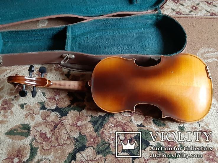 Старинная скрипка Antonius Stradivarius 1960 года Чехословакия в родном футляре, фото №9