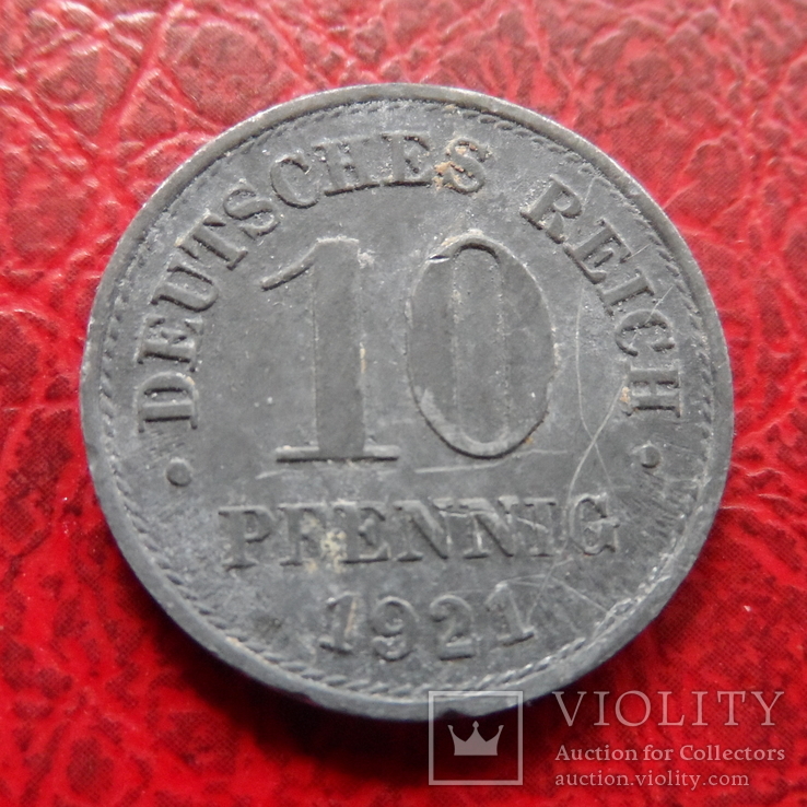 10 пфеннигов 1921  Германия   ($5.5.9)~, фото №2