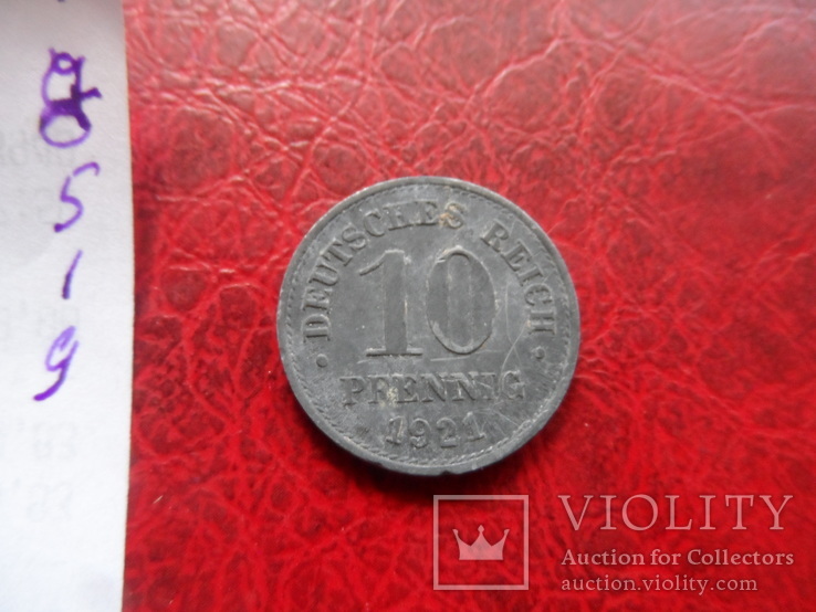 10 пфеннигов 1921  Германия   ($5.5.9)~, фото №4
