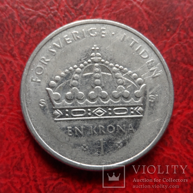 1 крона 2008  Швеция   ($5.5.13)~, фото №2