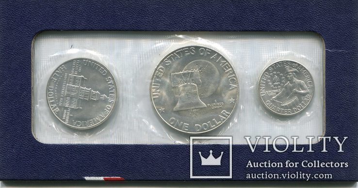 США 1/2 доллара 1976 серебро UNC из набора запайка, фото №5