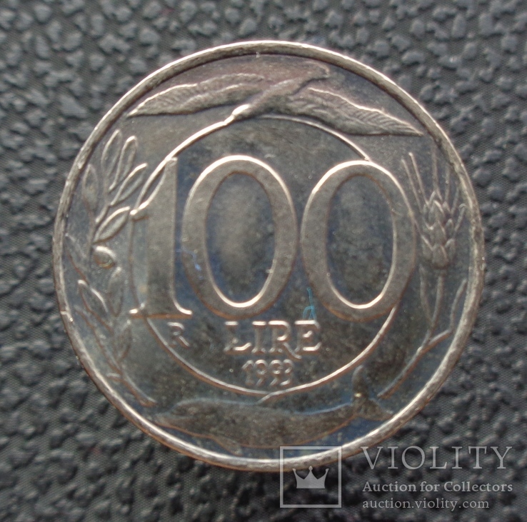 Италия 100 лир 1993, фото №2