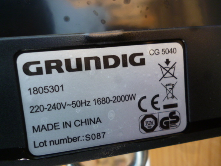 Гриль контактный GRUNDIG premium line CG 5040 з Німеччини, фото №11