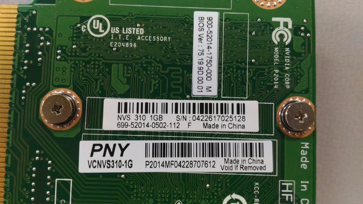Профессиональная видеокарта PNY Nvidia NVS 310 1Gb DDR3 64bit, photo number 7