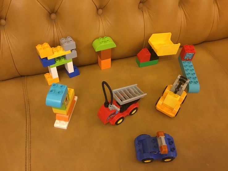 Lego Duplo Лего дупло машинки, кубики+3 детали, фото №4