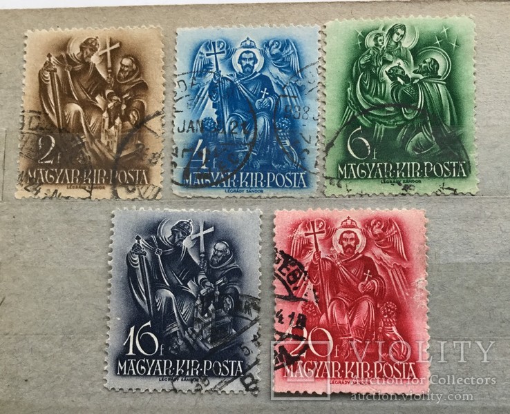 Угорщина 1938р. Мі 552,553,555,557,558