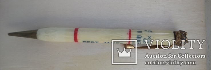 Reg755196 механический бакелитовый карандаш, с короной 1953г. Коронация Елизаветы., фото №5