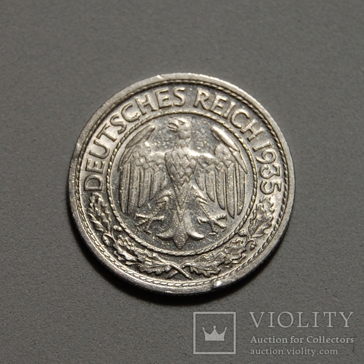 Германия - 50 Reichspfennig 1935 D, фото №3