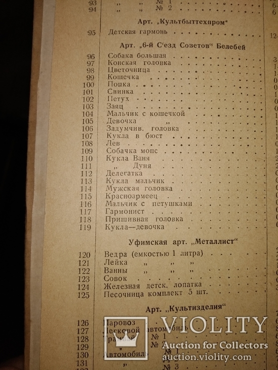 Каталог прейскурант цен ширпотреб обувь игрушки спортинвентарь и др, фото №4