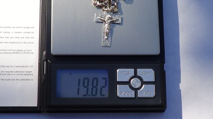 Серебряная цепочка с крестом., фото №2