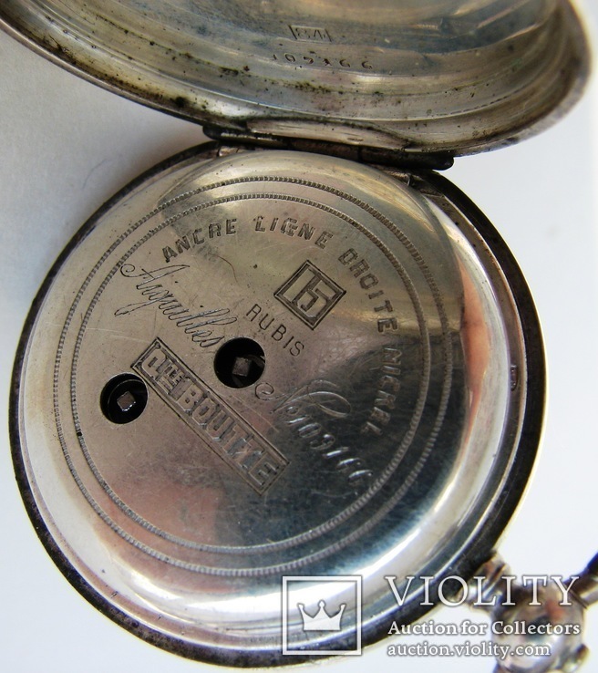 1860-е Часы швейцарские карманные Boutte серебро 84 пр., фото №7
