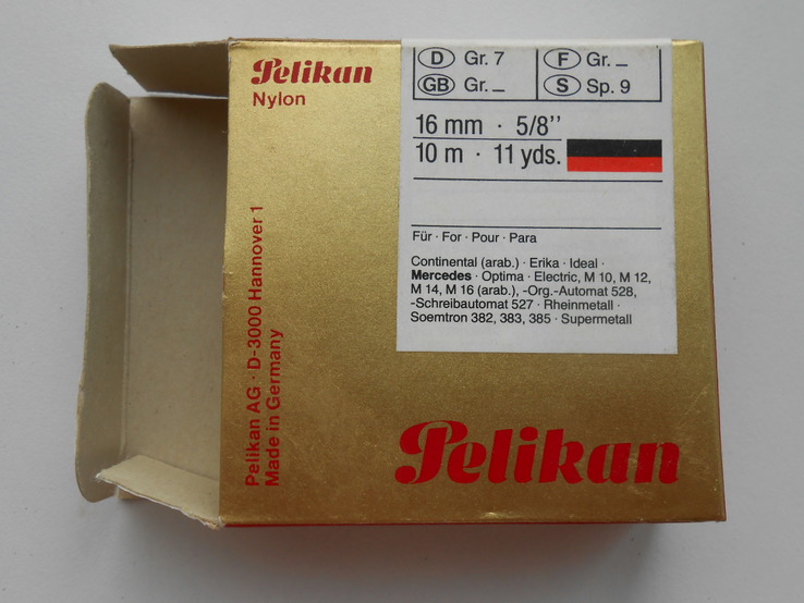 Лента для пишущей машинки Пеликан Pelikan 16 мм 10 метров, фото №5