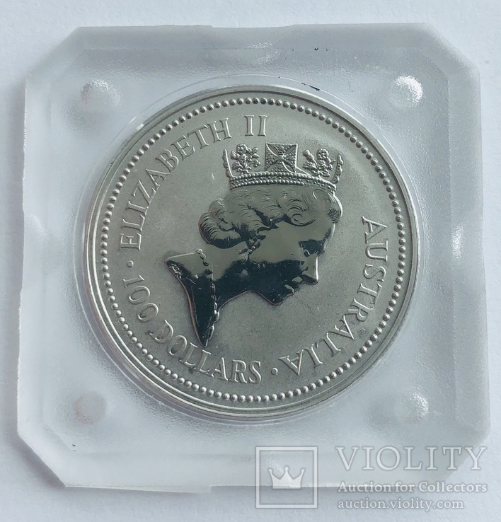 100 $ 1990 год Австралия «Коала» платина 31,1 грамм 999,5’, фото №3