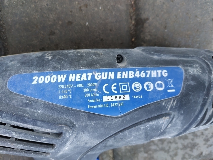 Фен Energer ENB467HTG 2000W Heat Gun 240V, photo number 5