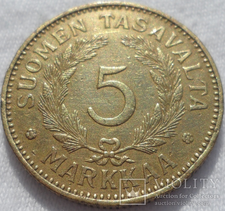 Финляндия 5 марок 1937 S, фото №3