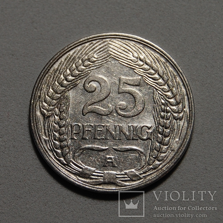 Германия - 25 Pfennig 1910 A, фото №2