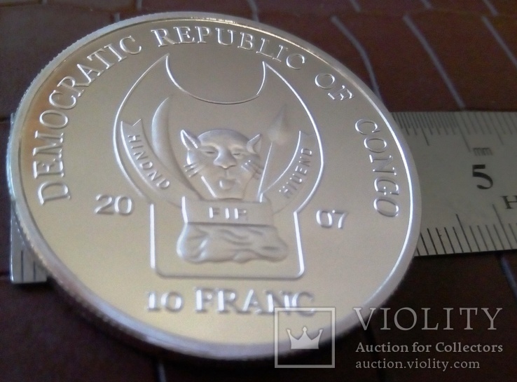10 франків 2007 року Конго Демократична респ., фото №4