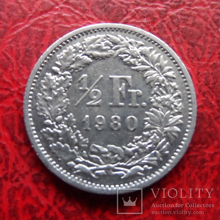 1/2 франка 1980 Швейцария  ($5.5.30)~, фото №4