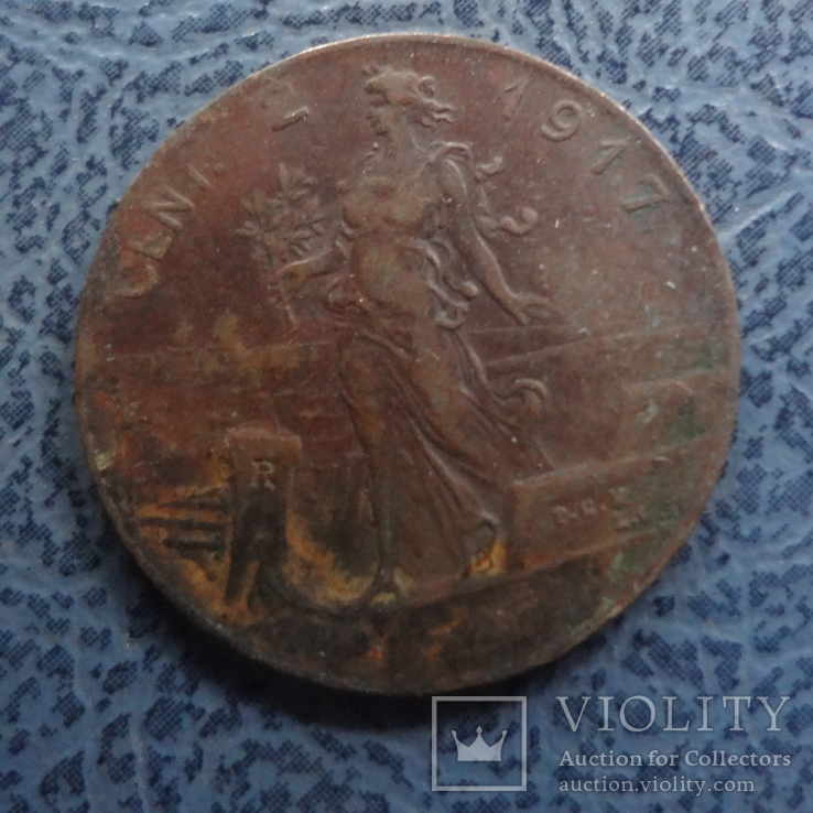 2 чентезимо 1917 Италия   ($9.1.21)~, фото №3