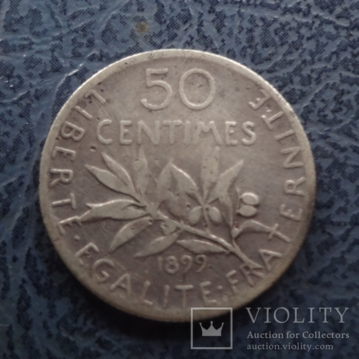 50 сантим 1899 Франция серебро, фото №2