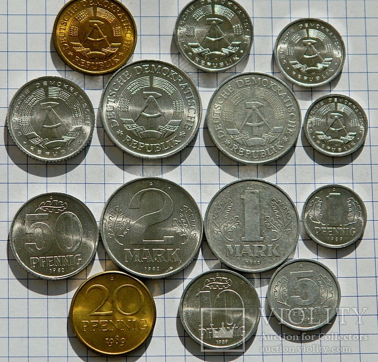ГДР - набор монет 7 сет