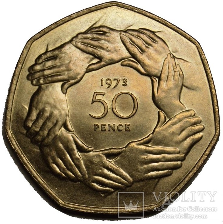 Великобритания. 50 пенсов 1973 г. UNC, фото №2