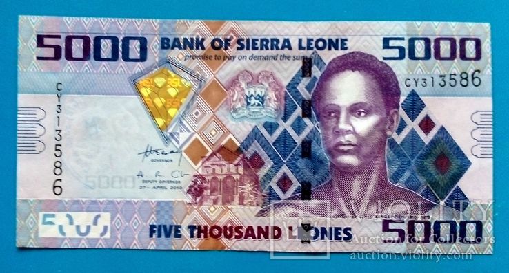 Сьерра-Леоне 5000 Leones UNC Пресс, фото №2