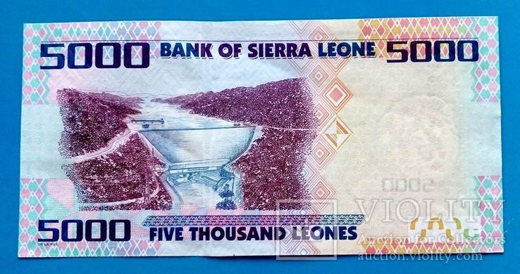 Сьерра-Леоне 5000 Leones UNC Пресс, фото №3