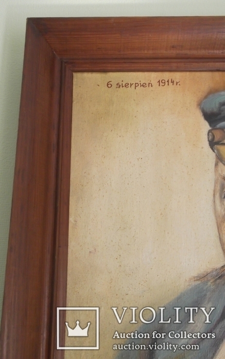 Портрет Юзефа Пилсудского. Польский неизвестный художник.Начало 90-х г.г ХХ в., фото №6