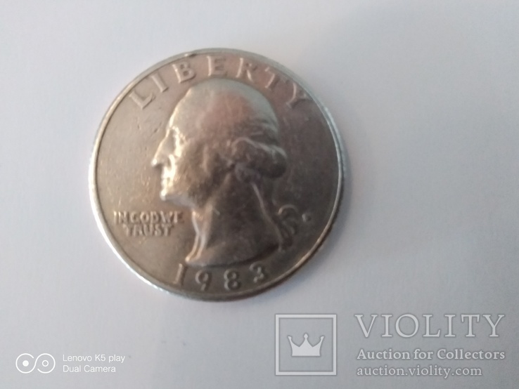 Quarter Dollar (D) Liberty. 1983., фото №3