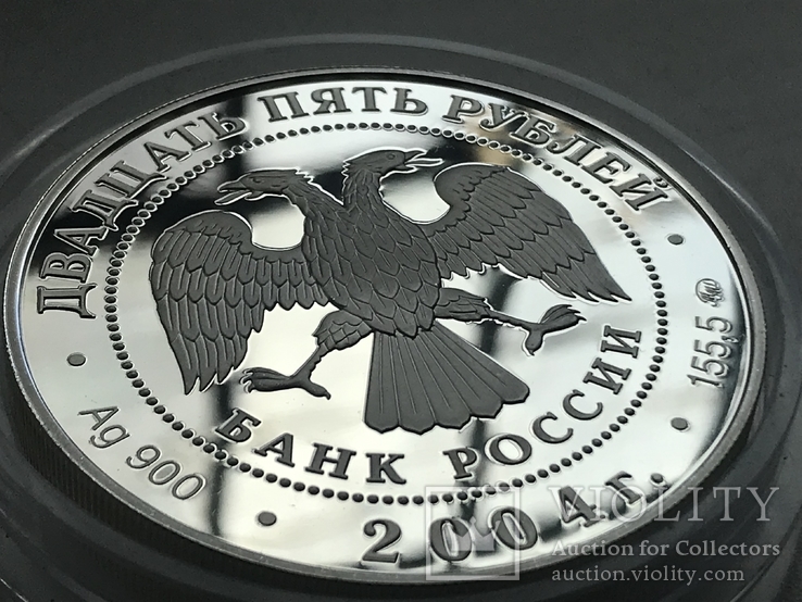 25 рублей 2004 155 грамм серебро "Сохрани наш мир", фото №5