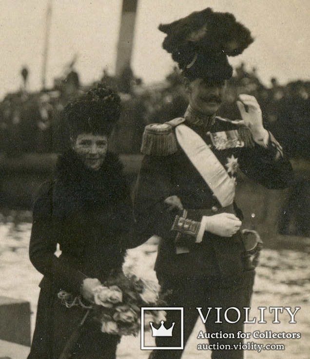 Императрица Мария Федоровна со своим племянником - королем Норвегии Хоконом VII. 1907 г., фото №3